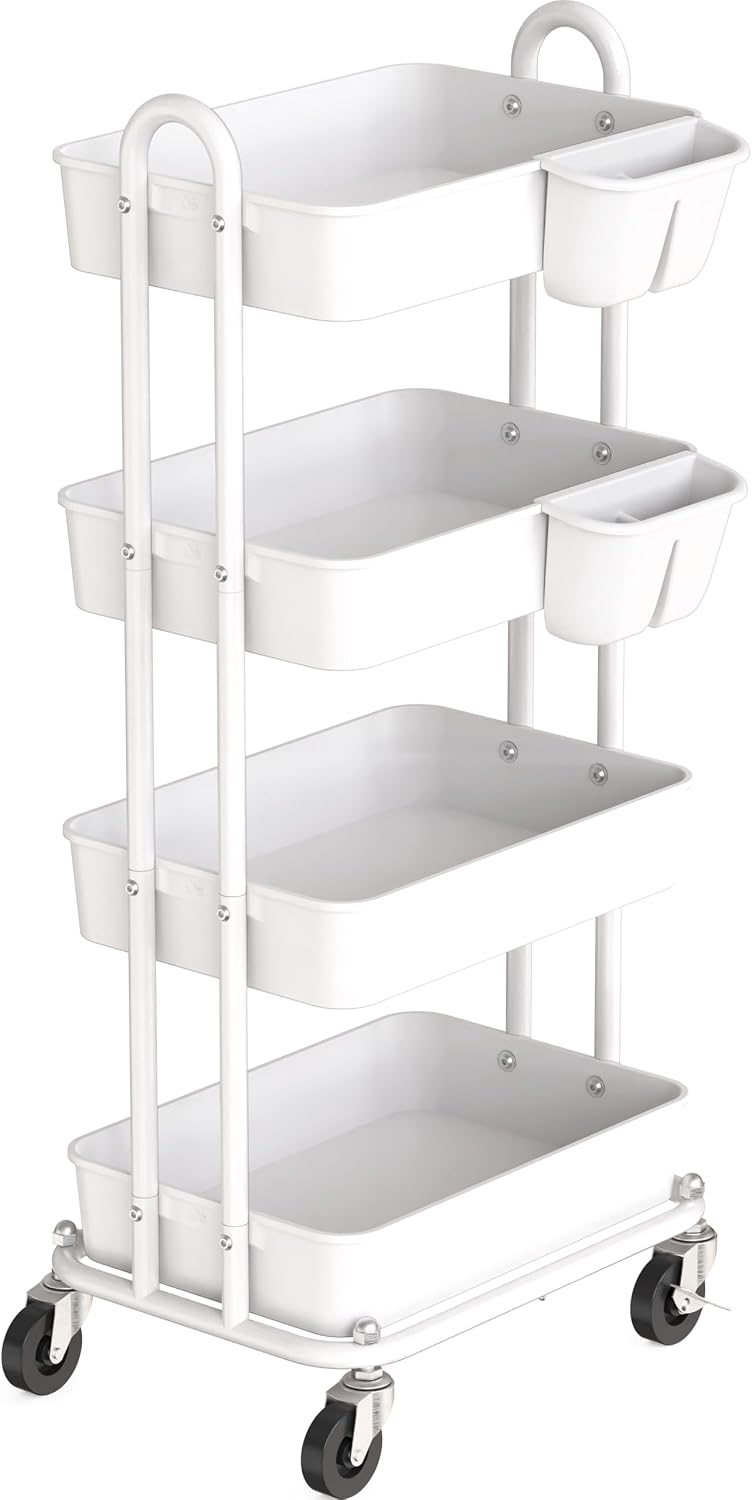 Simple Houseware 4-Tier Rolling Cart