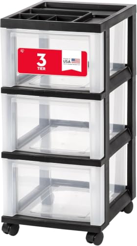 IRIS USA 3-Drawer Rolling Cart
