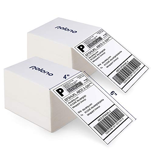 POLONO 4x6 Direct Thermal Fanfold Labels