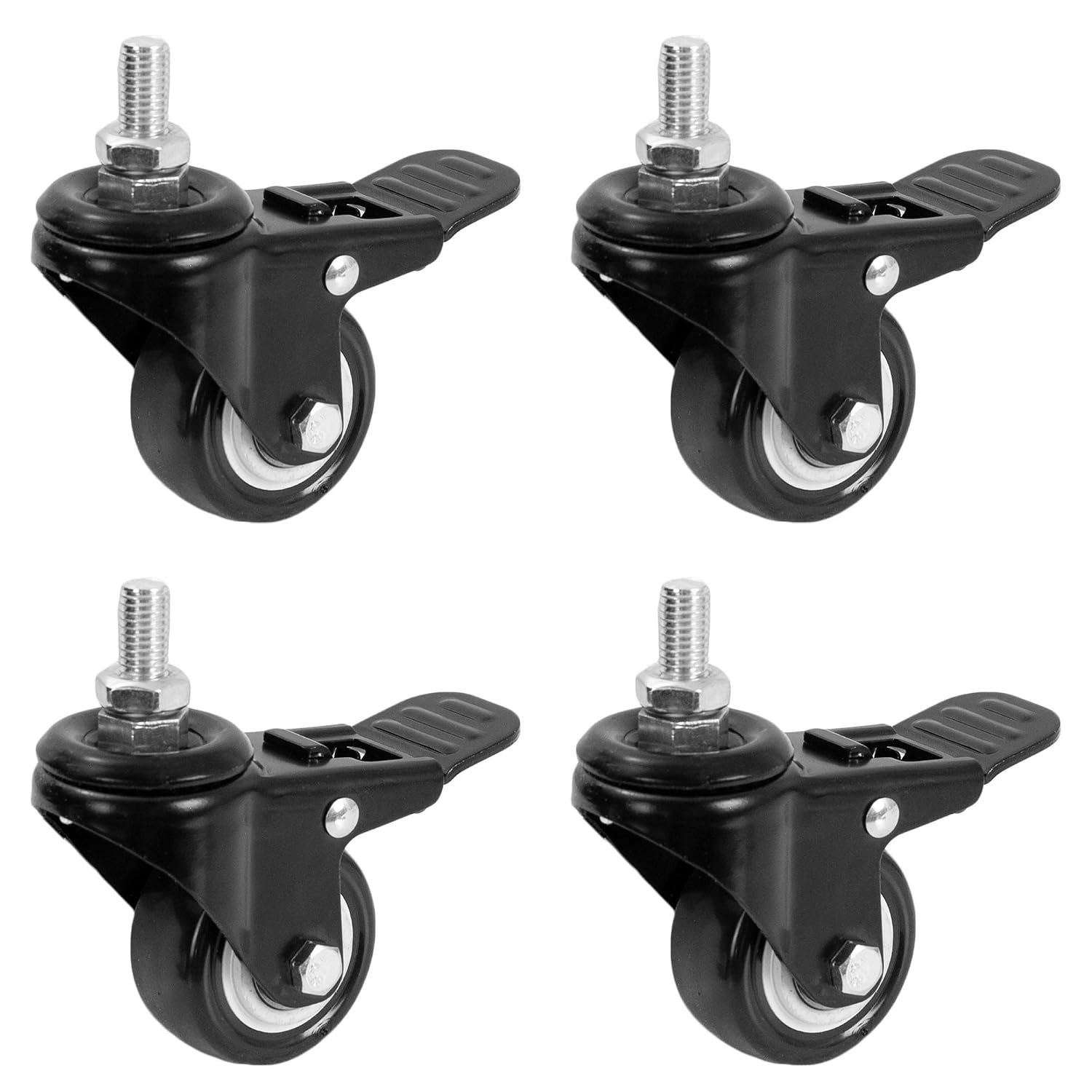 VIVO 2 inch M10 Threaded Locking Casters