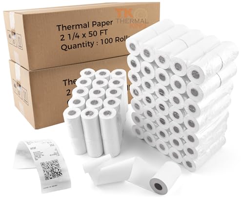 (200 Rolls) 2 1/4" x 50' Thermal Paper