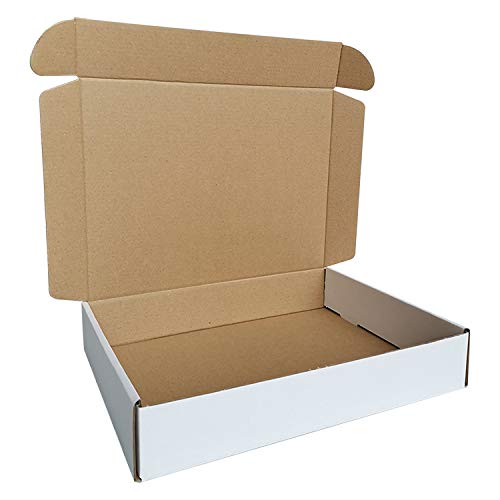 Corrugated Mailers, 11 1/8" x 8 5/8" x 2"(Inner Size), 25 Pack, Cardboard Shipping Boxes, Oyster White (CM1182-25)