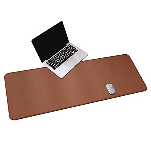 CENNBIE Leather Desk Mat, 55" x 19.6" (Brown)