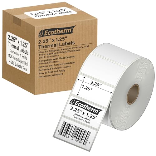 Ecotherm 2.25" x 1.25" (4 Rolls)