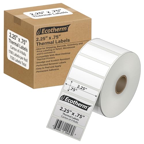 2.25" x .75" Thermal Labels