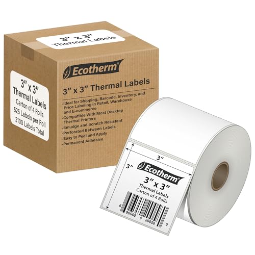 Ecotherm 3" x 3" Thermal Labels