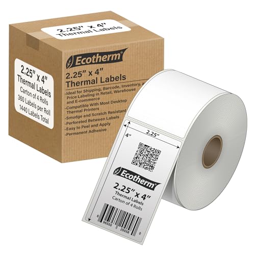 Ecotherm 2.25" x 4" Thermal Labels