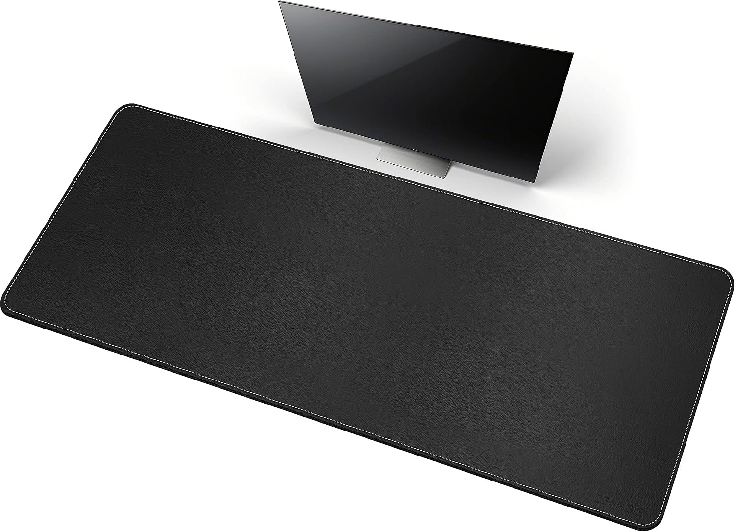 CENNBIE Leather Desk Mat, 66.9" x 23.6" Extra Large Desk Pad Blotter Protector, Extended Non-Slip Mouse Pad, Waterproof PU Leather Desk Mat on top of desks Large for Office and Home (Black)