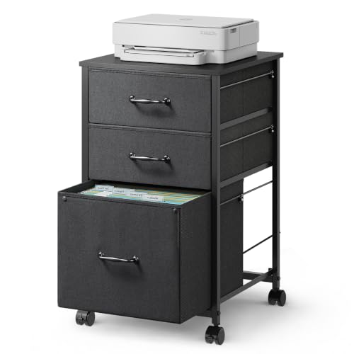 DEVAISE 3-Drawer Printer Stand (Black)