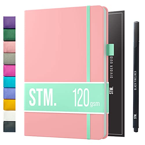 Bullet Dotted Journal Dot Grid Notebook | B5 Daily Journaling Notebooks for Personal Writing, Work, Women | 120gsm Thick Paper, Hard cover, Lay Flat Binding | B5 < 8.5 x 11 Cuaderno Libretas de apuntes