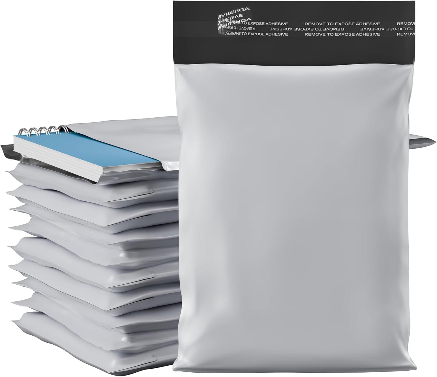 7.5" x 10.5" Poly Mailer Envelopes - 1000 Count, Self Seal White Plastic Mailing Bags with Adhesive Strip, 2.5 Mil Thick, Waterprrof & Tear/Puncture Proof Unpadded Shipping Mailers - GPI
