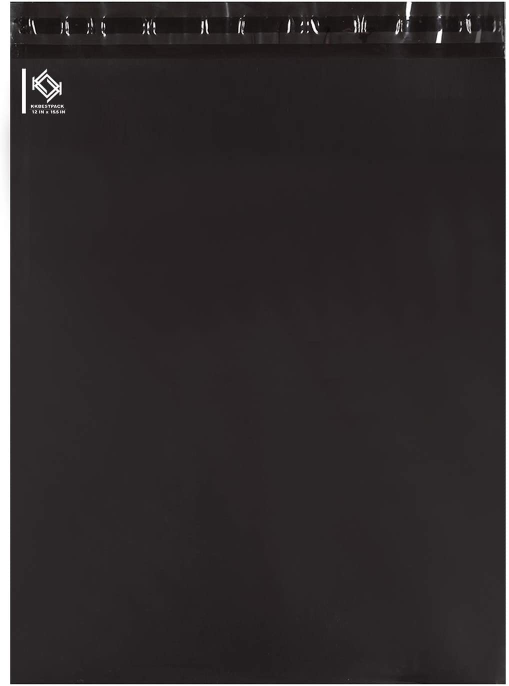 KKBESTPACK 12x15.5 Black Poly Mailers