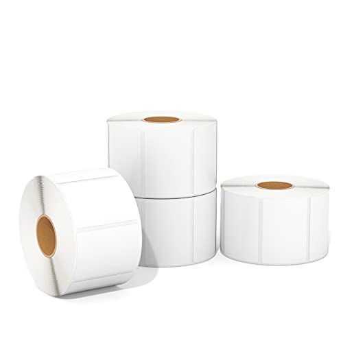 MUNBYN 2.25"x1.25" Thermal Sticker Labels, Self-Adhesive Barcode Label Paper for Direct Thermal Printer and Business, Multi-Purpose Rectangle Address Shipping Mailing Stickers,4000 Sheets/4 Rolls