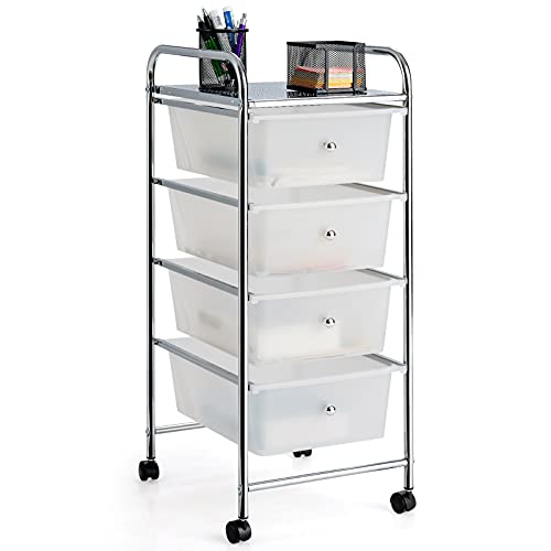 Giantex Rolling Cart with Drawers (4-Drawer)