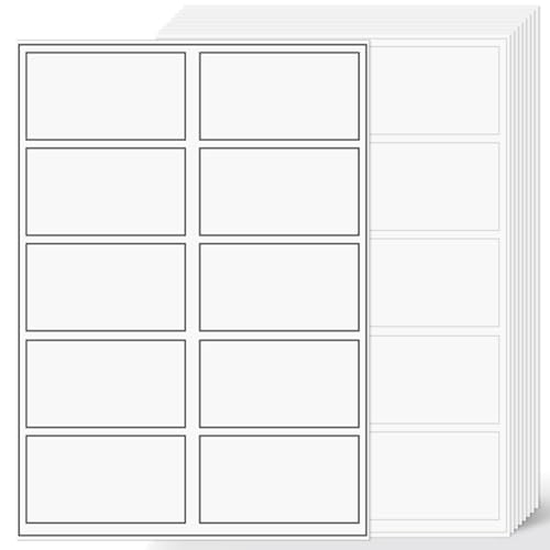2"x4" Shipping Address Labels, 10-UP Blank Mailing Labels, White Self-Adhesive Customized Stickers for Inkjet and Laser Printer [500 Sheet, 5000 Labels]