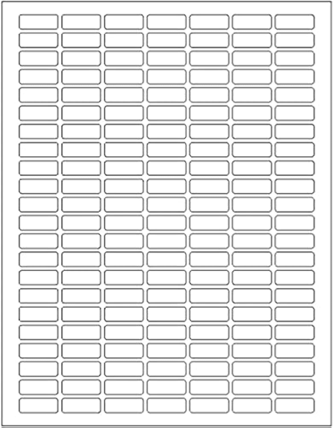 White Printable Labels Sheets + Bonus Color Labels White Rectangular Stickers (1" x 0.375") Produce Excellent Results with Standard Laser Printer-Template Included - 15700 Pack