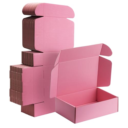 10x7x3 Pink Small Shipping Boxes - 25 Pack