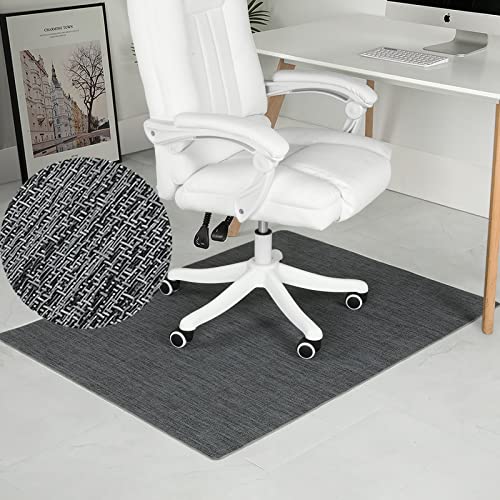 Chair Mat for Hardwood & Tile Floor, 47" x 52" Heavy Duty Office Chair Mat for Rolling Chairs Easy Glide, Anti Slip, Non-Curve, Floor Protector for Home Office, Gray