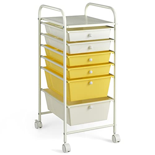 GOFLAME 6-Drawer Cart (Yellow)