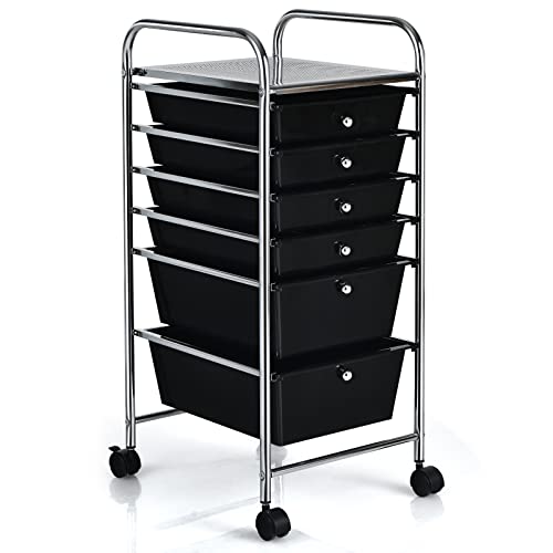 GOFLAME 6-Drawer Rolling Storage Cart
