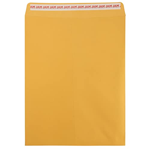 JAM PAPER 12 x 15 1/2 Open End Catalog Recycled Envelopes with Peel and Seal Closure - Brown Kraft - Bulk 250/Box