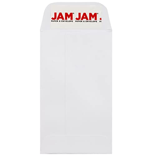 JAM PAPER #3 Coin Business Envelopes with Peel and Seal Closure - 2 1/2 x 4 1/4 - White - Bulk 250/Box