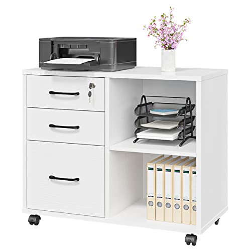 Panana 3 Drawer Office File Cabinets (White)