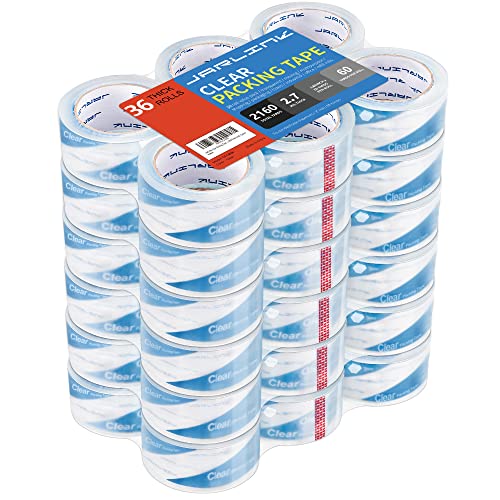 JARLINK Clearer Packing Tape (36 Rolls)