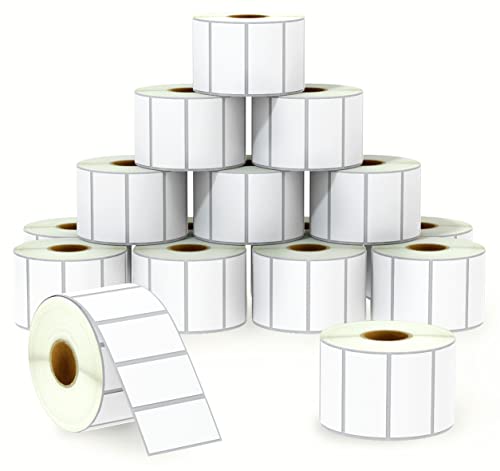 BETCKEY - 2" x 1" (51 mm x 25 mm) UPC Barcode & Address Labels Compatible with Zebra & Rollo Label Printer,Premium Adhesive & Perforated [16 Rolls, 20800 Labels]