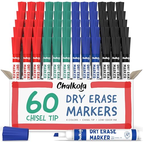 Chalkola Dry Erase Markers 60 Colors