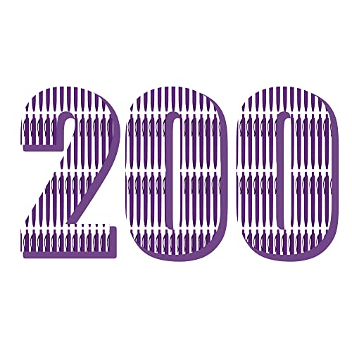 Deegtran 200 Pack No Bleed Purple Barrel Click Pens, Wholesale Retractable Ballpoint Pens, Medium Point, Smooth Ink, 1.0MM Black Ink