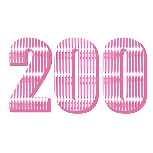Deegtran 200 Pack No Bleed Pink Barrel Click Pens, Wholesale Retractable Ballpoint Pens, Medium Point, Smooth Ink, 1.0MM Black Ink