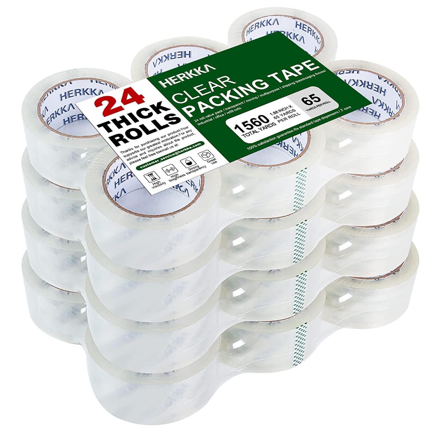 HERKKA Clear Packing Tape