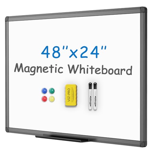 VIZ-PRO Magnetic Whiteboard 48 x 24 Inch