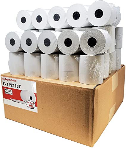 BuyRegisterRolls Star SP700 Kitchen Printer Paper (200 Rolls) 3" x 165' 1 Ply Bond (Non-Thermal) Receipt Paper POS Cash Register Paper for TMU200 SRP275