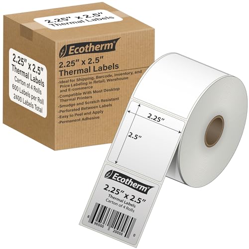 2.25" x 2.5" Thermal Labels