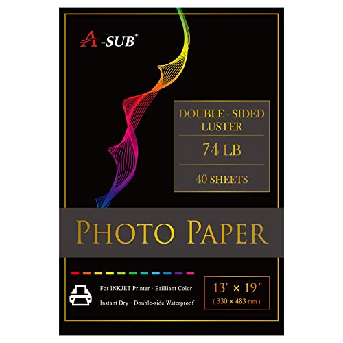 A-SUB Double Sided Photo Paper Luster 13x19 74lb