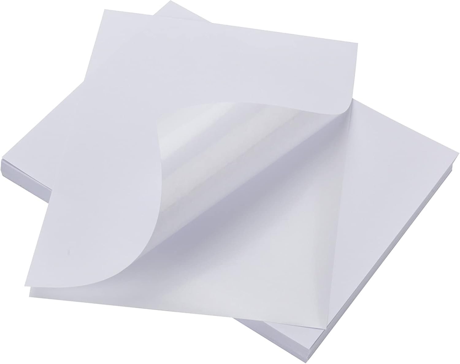 LabelMore 8.5 x 11 Full Sheet Sticker Label for Laser & Inkjet Printers, 2000 mailing Shipping Labels, White