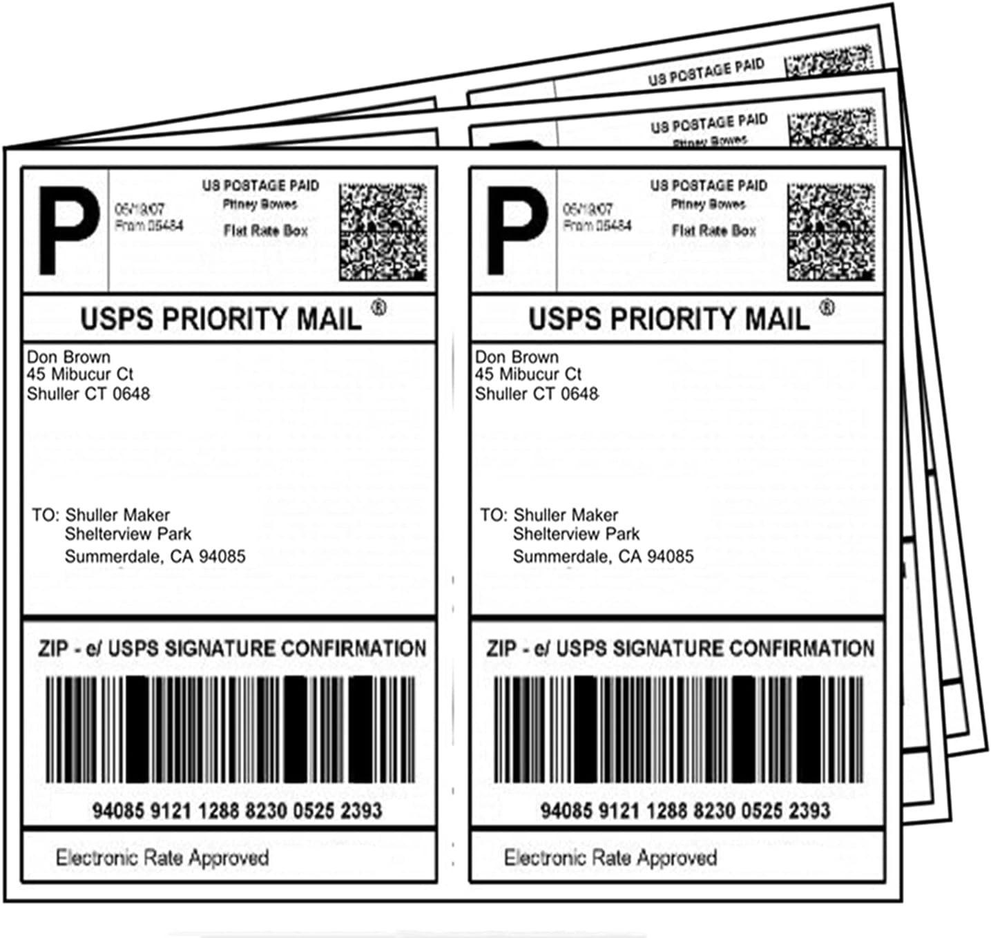 LabelMore Half Sheet Self Adhesive Shipping Labels for Laser & Inkjet Printers - White (10000 Labels)