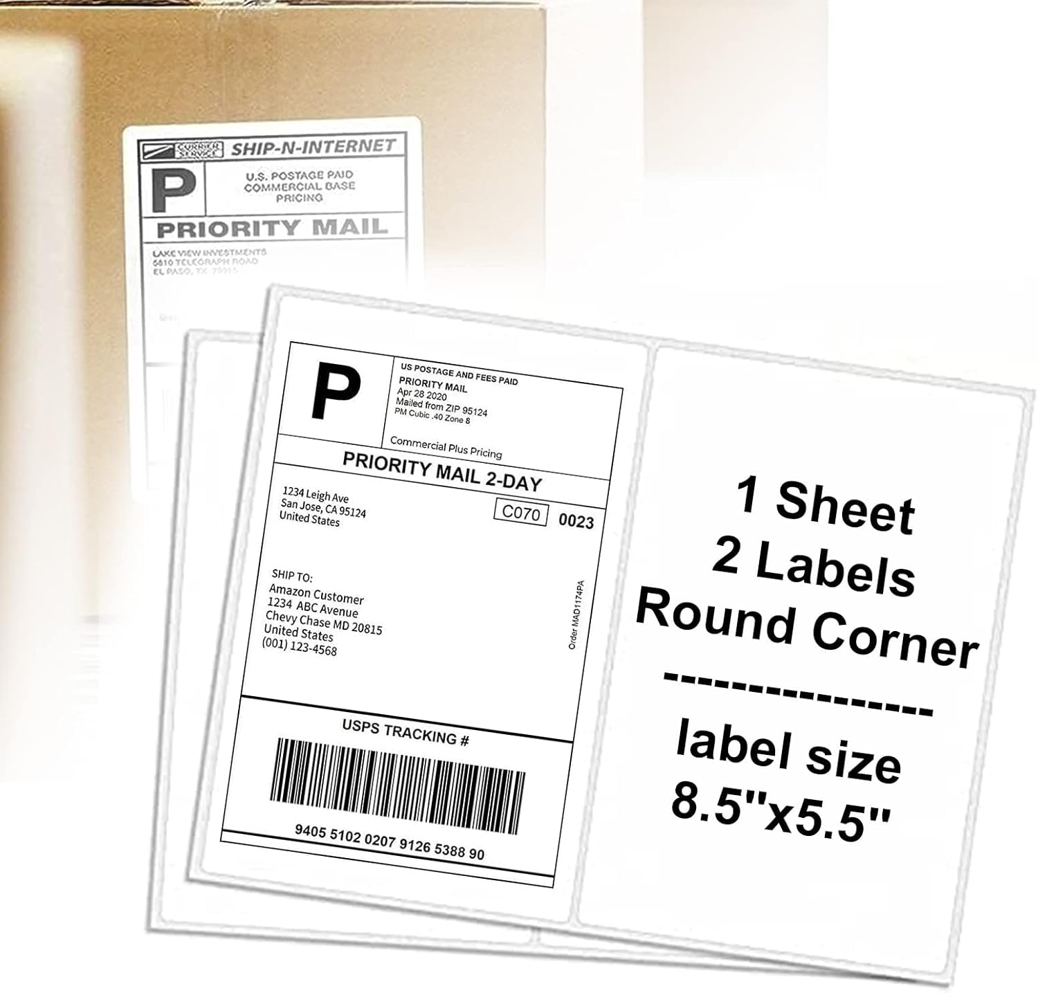LabelMore 8.5'' x 5.5'' Half Sheet Labels