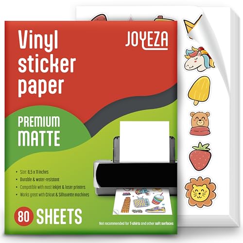 JOYEZA Printable Vinyl Sticker Paper