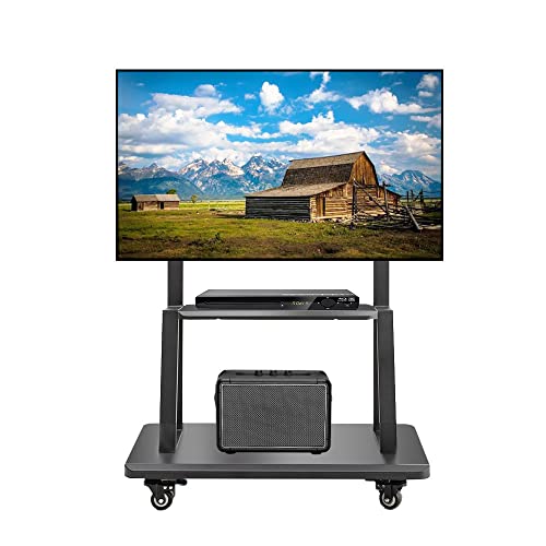Mobile TV Stand, Rolling TVs Cart