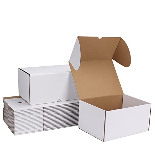 ZBEIVAN 10x7x5 White Shipping Boxes