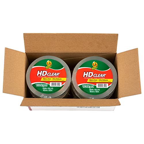 Duck HD Clear Extra Long Packing Tape (6 Rolls)