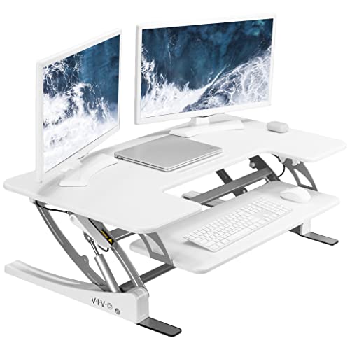 VIVO 42 inch Desk Converter, V Series (White)