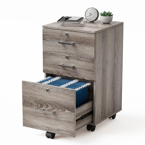 VINGLI 3-Drawer File Cabinet with Lock