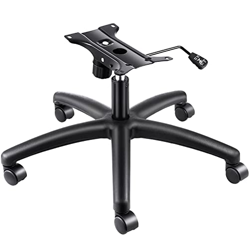 28" Swivel Chair Base Replacement, Office Chair Base, 350 Pounds Heavy Duty Gaming Chair Replacement Base with Bottom Plate Stand Cylinder and Casters