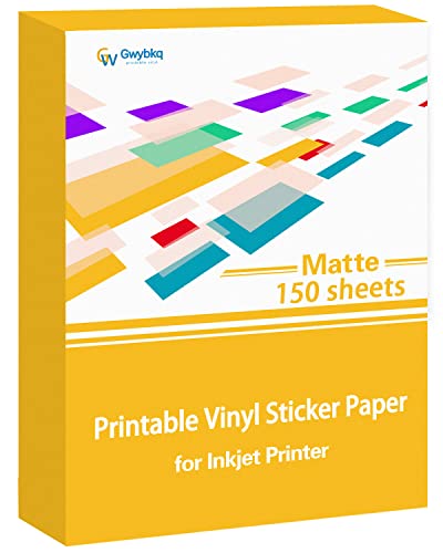 Gwybkq Premium Printable Vinyl Matte Sticker Papers
