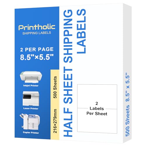 Printholic Half Sheet Labels