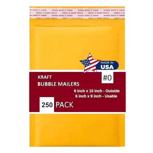 IPACKNOW 250 PC Kraft Bubble Mailers